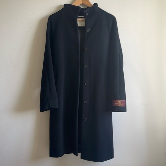 Aritzia Wilfred Wool & Cashmere Mock Neck Pleated Coat - Picture 2 of 12